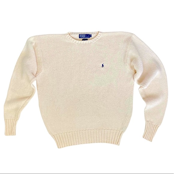 Polo Ralph Lauren Other - Polo by Ralph Lauren Sweater Cream Cotton Size XL